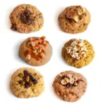 Ručne vyrábané cookies – šesť rôznych príchutí, pohľad zhora