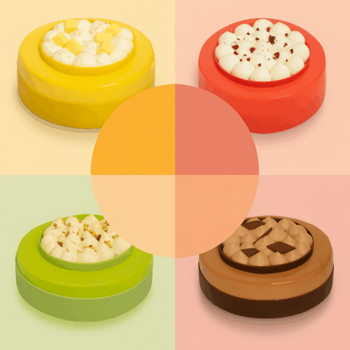 Set štvrtiniek tort