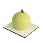 Dezert v tvare jablka – elegantný mousse zákusok s jablkami, škoricou a karamelom.