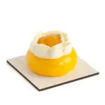 Mango–marakuja dezert – moderný mousse zákusok s tropickými chuťami manga a marakuje.